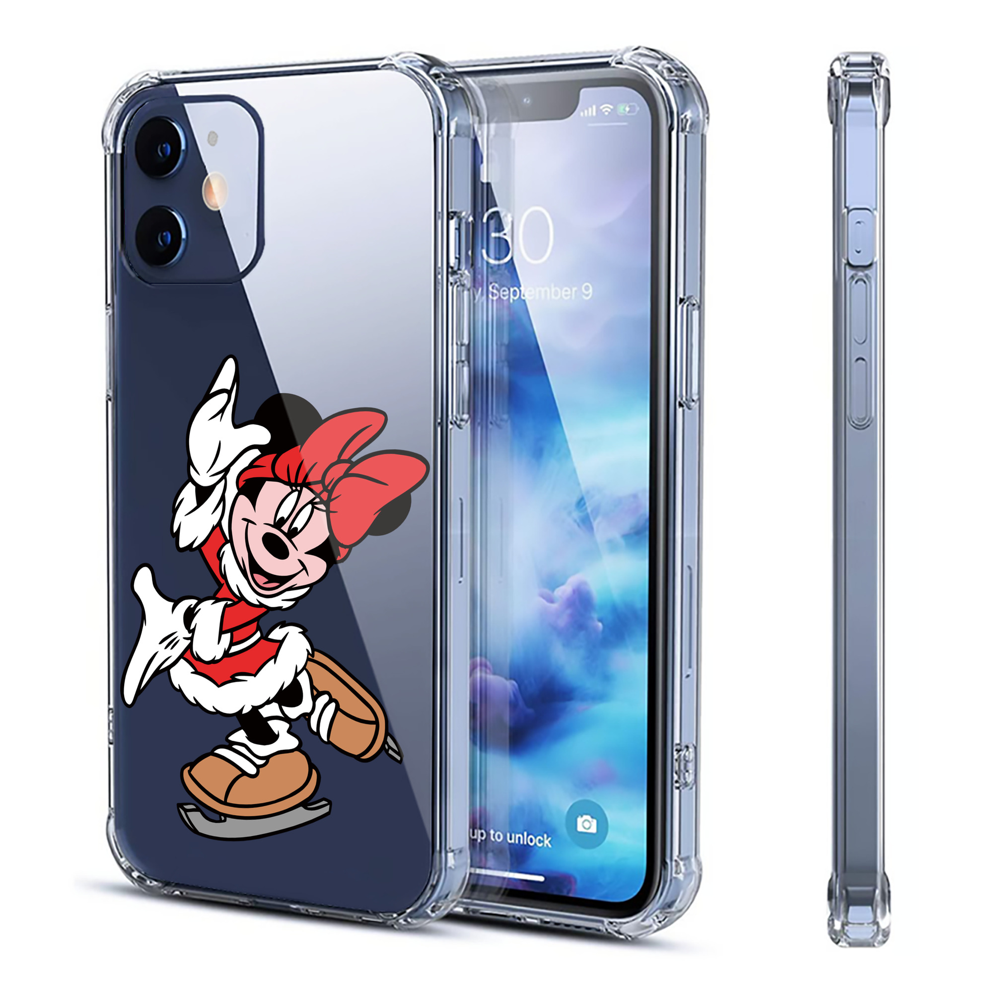 （画像用） ミッキーマウス Mickey Mouse 【iPhone 12シリーズ対応】透明スマホケース（クリアソフトケース）